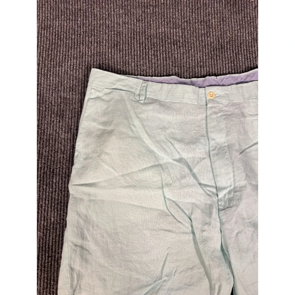 Polo Ralph Lauren Chino Shorts Size 44 100% Linen Light Green Lime Classic Fit